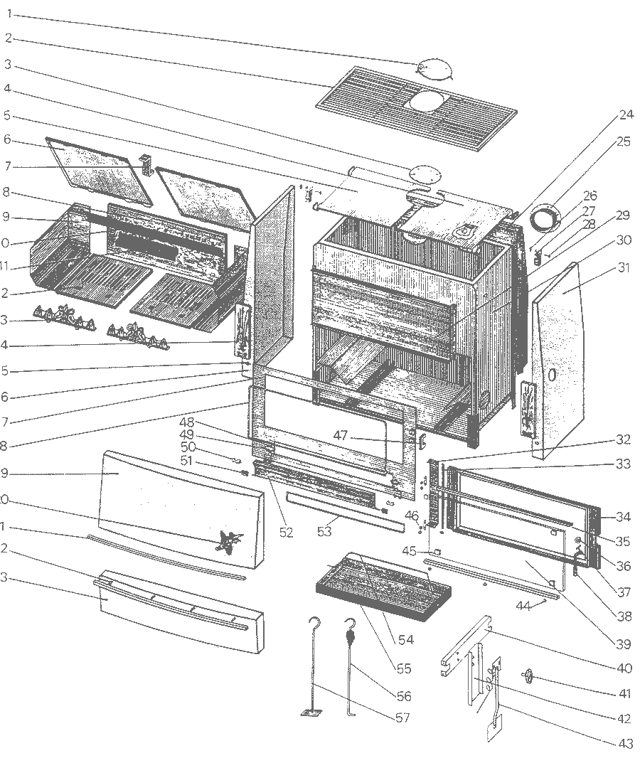 Plan / éclaté : POELE A BOIS DEVILLE EMILIA 7780.xx