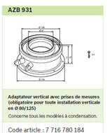 ADAPTATEUR VERTICAL AZB 931 7716780184