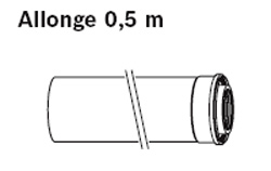 VENTE : ALLONGE 0.5 M VENTOUSE CONDENSATION 60-100 AZB 909