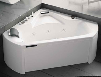 VENTE : Baignoire d angle balnéo Kinedo Pure Design 140x140 Vitalité
