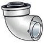 VENTE : COUDE 90 d SPECIAL FIOUL CONDENSATION DIAM 80-125 DEVILLE 