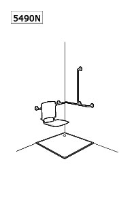 VENTE : POIGNEE ET BARRE VERTICALE POUR SIEGE DOUCHE 5490N