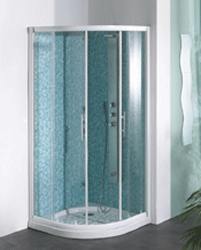 VENTE : PORTE DOUCHE COULISSANTE ANGLE RONDO 87 - 89 cm PA601CTNE CHROME