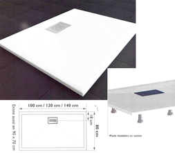VENTE : RECEVEUR A ENCASTRER KINEDO RD1111/RD1152 KINESURF 120 X 90 X 4CM