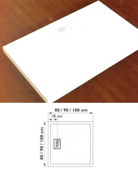 VENTE : RECEVEUR KINEDO A POSER KINESURF RD208 100 X 100 X 9CM