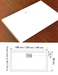 VENTE : RECEVEUR KINEDO A POSER KINESURF RD213 140 X 80 X 9CM