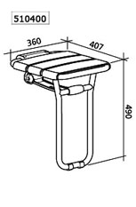 VENTE : SIEGE DE DOUCHE RELEVABLE ECO 510400