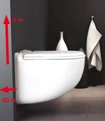 WC CUVETTE SUSPENDUE A BROYEUR INTEGRE W40SP