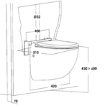 VENTE : WC SUSPENDU SANICOMPACT CONFORT ECO+ 