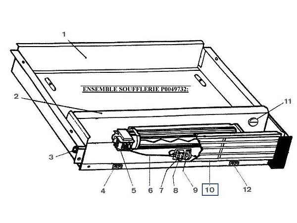 ENS. CACHE VENTILATEUR -PEINT GRIS P0022987/P09E