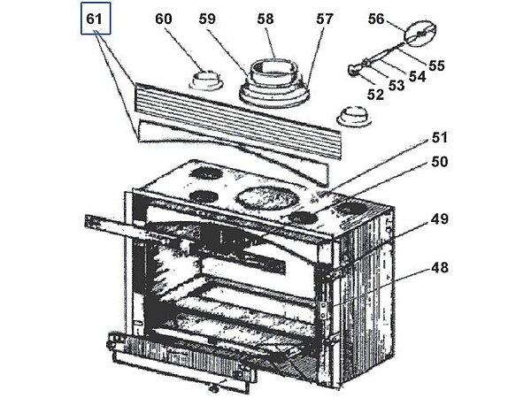 ENS. GRILLE D'ENJOLIVEUR -PEINT GRIS P0047268/P09E