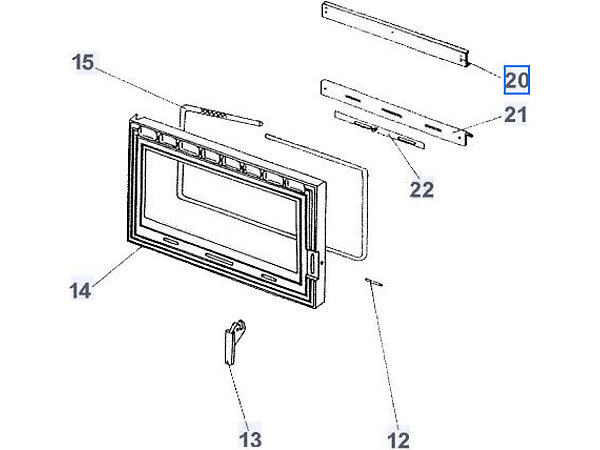 GUIDE D'AIR SUPERIEUR -PEINT GRIS P0027625/P09E