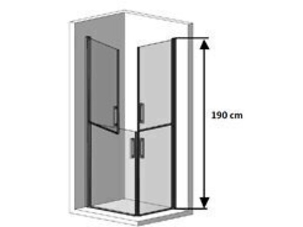 PAROI DE DOUCHE A OUVERTURE SIMPLE BATTANT DROIT OU GAUCHE 100