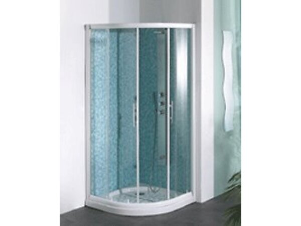 PORTE DOUCHE COULISSANTE ANGLE RONDO 87 - 89 cm PA601BTNE BLANC