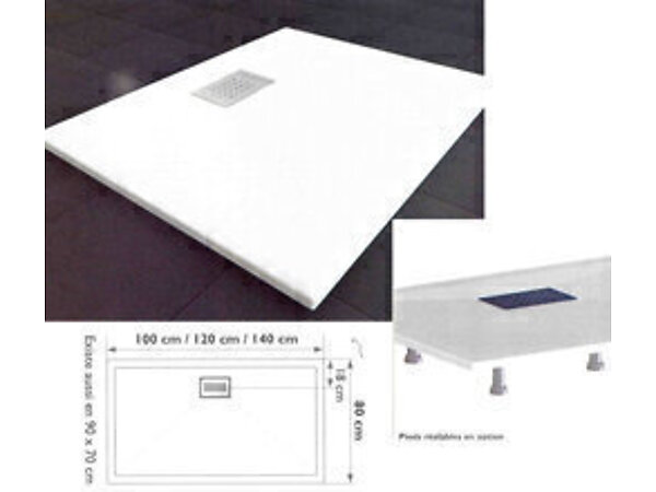 RECEVEUR A ENCASTRER KINEDO RD1108 KINESURF 100 X 90 X4CM