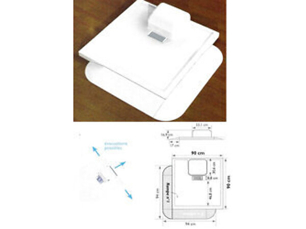 RECEVEUR DOUCHE KINEMATIC INT RD581AD 90X90X5.3 KINEDO ANTI-DERAPANT