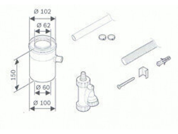 RECUPERATEUR DE CONDENSATS Horiz AZ427 60-100