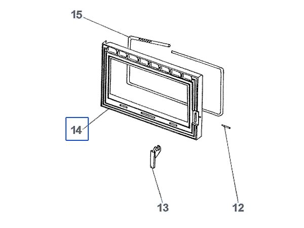 PORTE FONTE -PEINT NOIR P0T28006/P06B