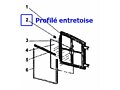 Profile entretoise P0019306 pour insert bois C07867.PTxx