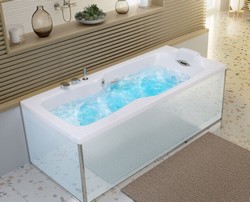 Fiche produit Baignoire balnéo kinedo 180x80 ou 170X75 cm KINEPLUS avec tablier Biocryl