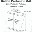 Fiche produit BALLON EAU CHAUDE PROFUSION 84 L PULSATOIRE